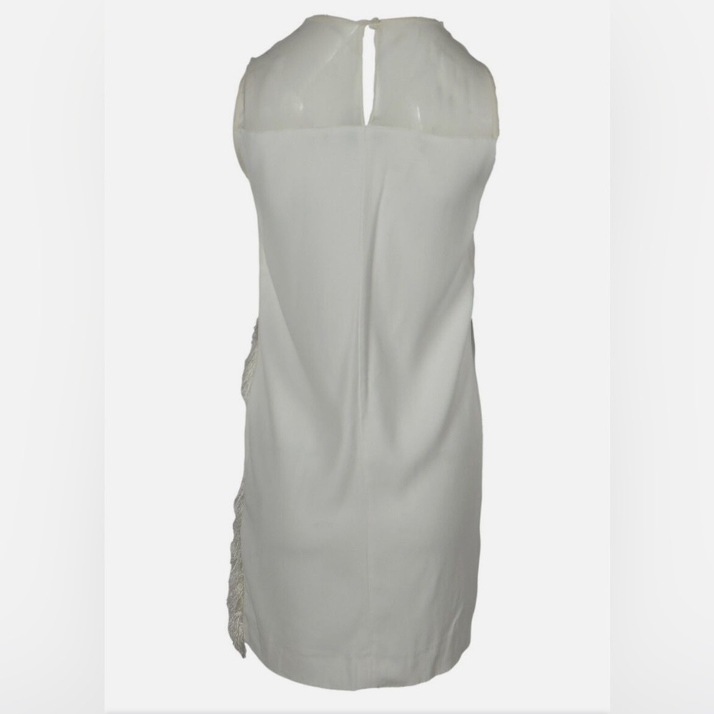 Sandro White/Cream Paris Rosalbla Fringe Tassel Mini Dress Size 1 - Picture 8 of 9